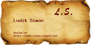 Ludik Simon névjegykártya